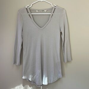 Michael Stars Grey/Silver Long Sleeve